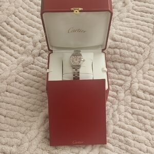 Cartier Silver and White Women's Watch